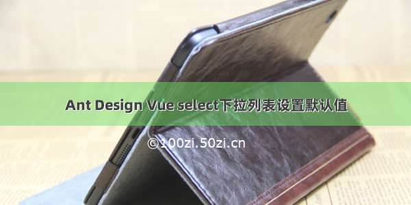 Ant Design Vue select下拉列表设置默认值