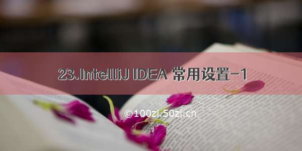 23.IntelliJ IDEA 常用设置-1