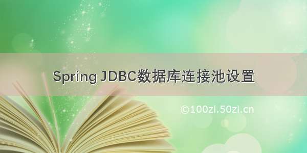 Spring JDBC数据库连接池设置