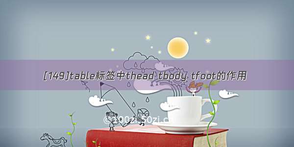 [149]table标签中thead tbody tfoot的作用