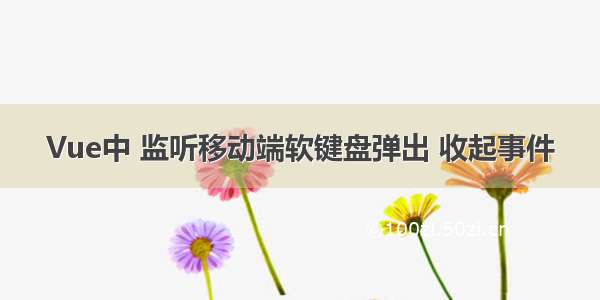 Vue中 监听移动端软键盘弹出 收起事件