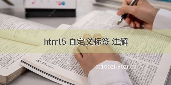 html5 自定义标签 注解