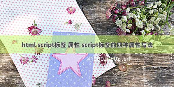 html script标签 属性 script标签的四种属性写法