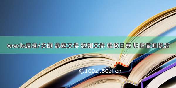 oracle启动/关闭 参数文件 控制文件 重做日志 归档管理概括