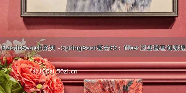 ElasticSearch系列 - SpringBoot整合ES：filter 过滤器查询原理