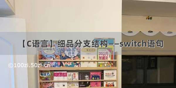 【C语言】细品分支结构——switch语句