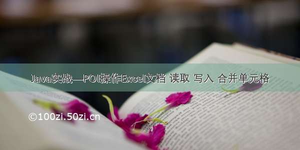 Java实战—POI操作Excel文档 读取 写入 合并单元格