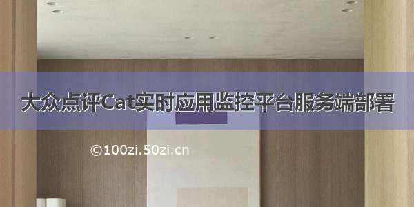 大众点评Cat实时应用监控平台服务端部署