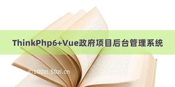 ThinkPhp6+Vue政府项目后台管理系统