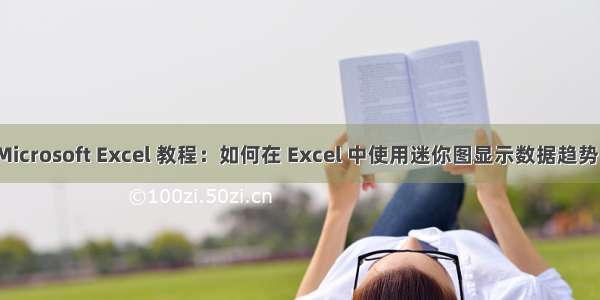 Microsoft Excel 教程：如何在 Excel 中使用迷你图显示数据趋势？