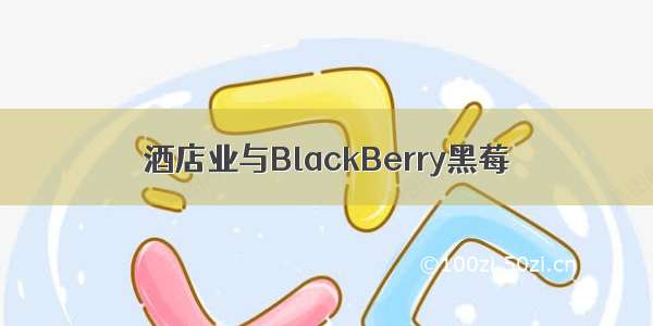 酒店业与BlackBerry黑莓