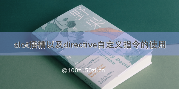 slot插槽以及directive自定义指令的使用