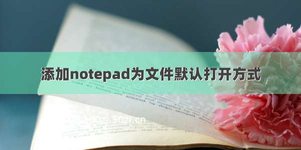 添加notepad为文件默认打开方式