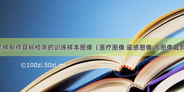 怎样制作目标检测的训练样本图像（医疗图像 遥感图像 大图像裁剪）