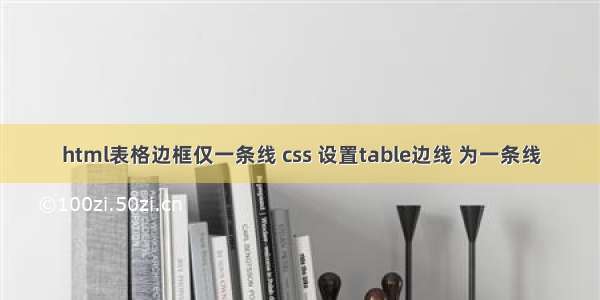 html表格边框仅一条线 css 设置table边线 为一条线