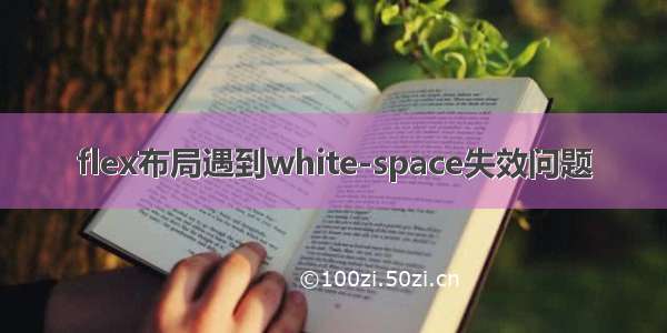 flex布局遇到white-space失效问题