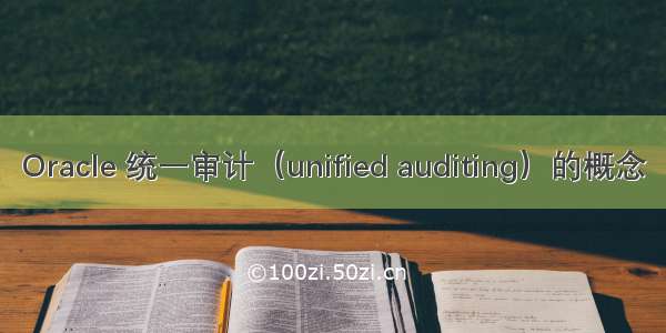 Oracle 统一审计（unified auditing）的概念