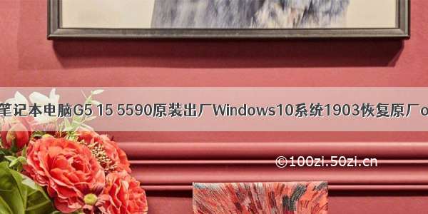 Dell戴尔笔记本电脑G5 15 5590原装出厂Windows10系统1903恢复原厂oem系统