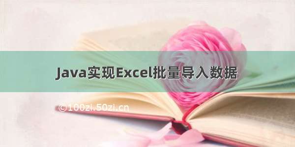 Java实现Excel批量导入数据