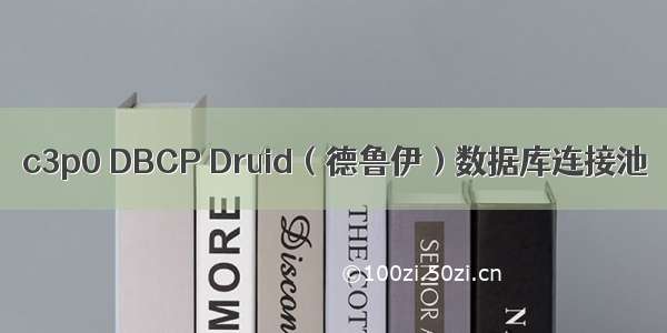c3p0 DBCP Druid（德鲁伊）数据库连接池