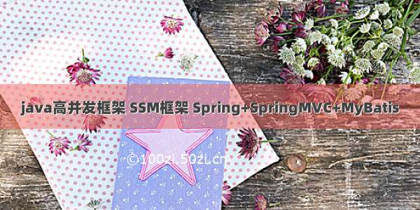 java高并发框架 SSM框架 Spring+SpringMVC+MyBatis