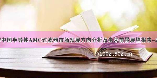 全球与中国半导体AMC过滤器市场发展方向分析及未来前景展望报告-2028年