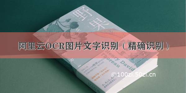 阿里云OCR图片文字识别（精确识别）