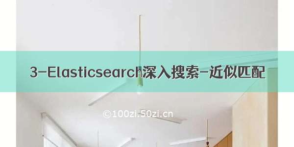 3-Elasticsearch深入搜索-近似匹配