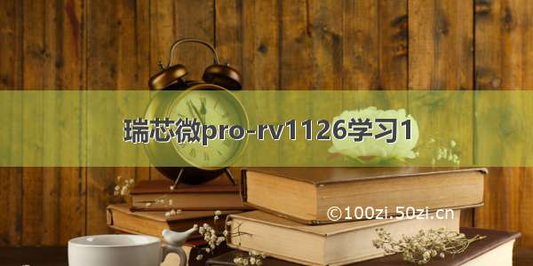 瑞芯微pro-rv1126学习1