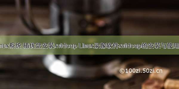 linux系统 插优盘安装xvidcap Linux录像软件xvidcap的安装与使用