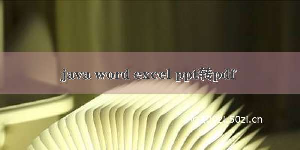 java word excel ppt转pdf