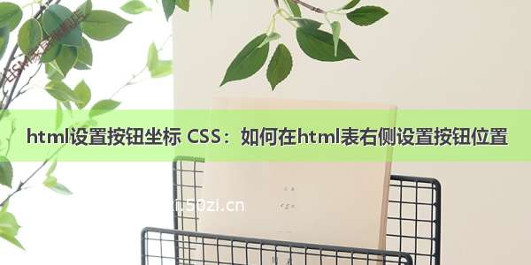 html设置按钮坐标 CSS：如何在html表右侧设置按钮位置