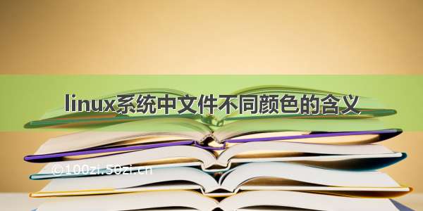 linux系统中文件不同颜色的含义