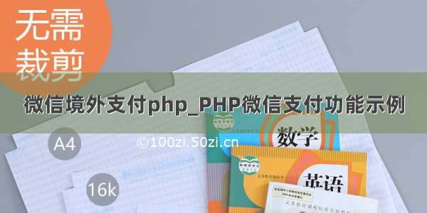 微信境外支付php_PHP微信支付功能示例
