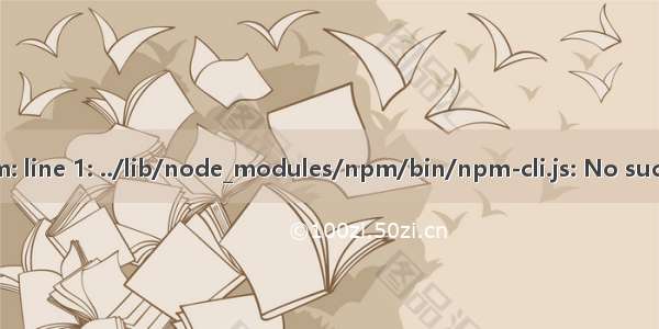 npm 安装 bin/npm: line 1: ../lib/node_modules/npm/bin/npm-cli.js: No such file or directory