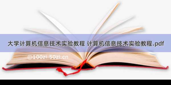 大学计算机信息技术实验教程 计算机信息技术实验教程.pdf