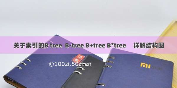 关于索引的B tree  B-tree B+tree B*tree     详解结构图