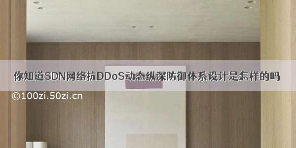 你知道SDN网络抗DDoS动态纵深防御体系设计是怎样的吗