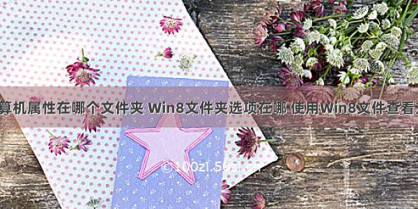 win8系统计算机属性在哪个文件夹 Win8文件夹选项在哪 使用Win8文件查看方式隐藏或显