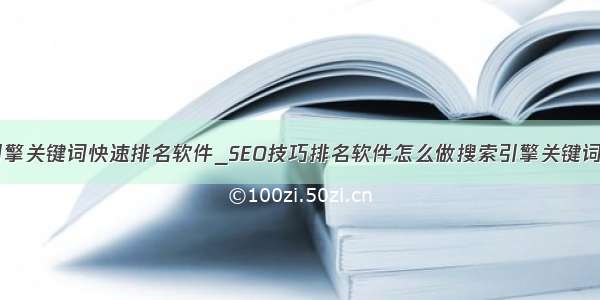 搜索引擎关键词快速排名软件_SEO技巧排名软件怎么做搜索引擎关键词排名？