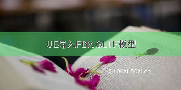 UE导入FBX GLTF模型