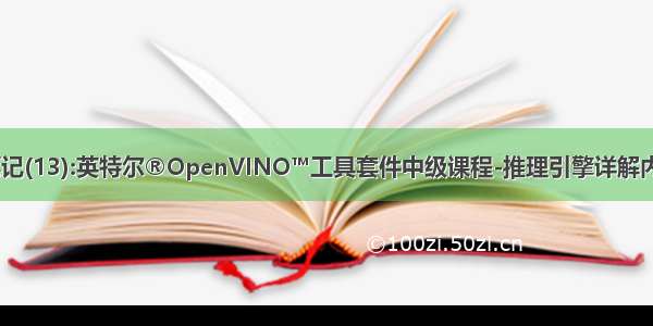 学习笔记(13):英特尔®OpenVINO™工具套件中级课程-推理引擎详解内部API