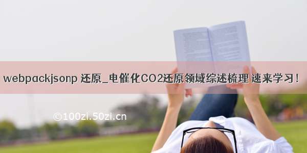 webpackjsonp 还原_电催化CO2还原领域综述梳理 速来学习！