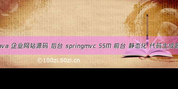 java 企业网站源码 后台 springmvc SSM 前台 静态化 代码生成器