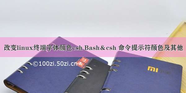 改变linux终端字体颜色csh Bash＆csh 命令提示符颜色及其他