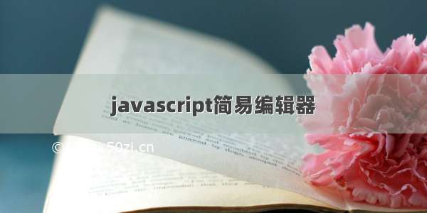 javascript简易编辑器