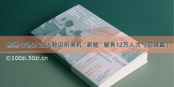 杭州·云栖大会人脸识别闸机“刷脸”服务12万人次【回顾篇】