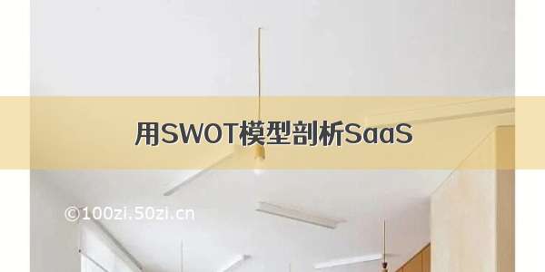 用SWOT模型剖析SaaS