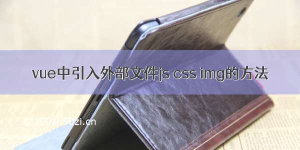 vue中引入外部文件js css img的方法