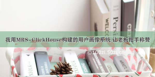 我用MRS-ClickHouse构建的用户画像系统 让老板拍手称赞